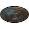 Ekena Millwork Carton Ceiling Medallion (For Canopies up to 2 5/8"), 12 5/8"OD x 1"P, Bronze Blue Patina CM13CABBS - alternate 4
